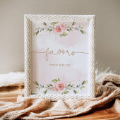 Blush roze baby shower Favors Poster