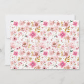 Blush roze Baby shower foto Dank u kaart (Achterkant)