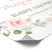 Blush roze Baby shower juweliel bord Poster (Hoek)