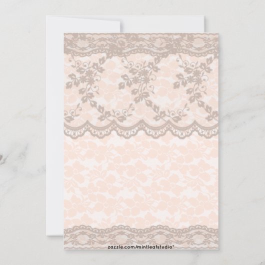 Blush Roze Baby shower Kaart (Achterkant)