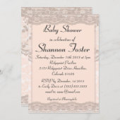  Blush Roze Baby shower Kaart (Voorkant / Achterkant)