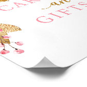 Blush Roze Baby shower Kaarten & Geschenken Teken Poster (Hoek)