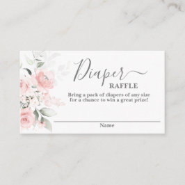 Blush Roze baby shower meisje Dappere Raffle Kaart