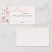 Blush Roze baby shower meisje Dappere Raffle Kaart (Voorkant / Achterkant)
