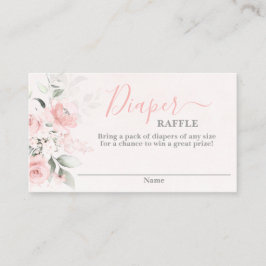 Blush Roze baby shower meisje Dappere Raffle Kaart