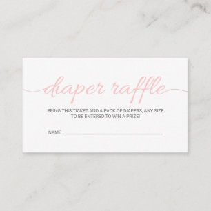Blush Roze Baby shower Raffle Ticket Invoegen
