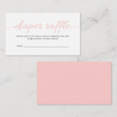 Blush Roze Baby shower Raffle Ticket Invoegen (Voorkant / Achterkant)