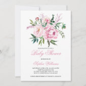 Blush Roze Baby shower Uitnodiging (Voorkant)