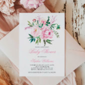 Blush Roze Baby shower Uitnodiging