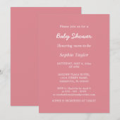 Blush Roze Baby shower Uitnodiging (Voorkant / Achterkant)