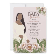 Blush Roze Baby shower Waterverf Floral