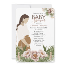 Blush Roze Baby shower Waterverf Floral