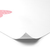 Blush roze Baby shower welkomstteken Poster (Hoek)