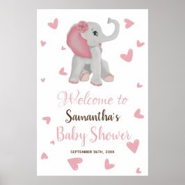 Blush roze Baby shower welkomstteken Poster