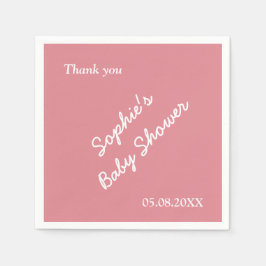 Blush Roze Baby showers papieren servetten