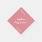 Blush Roze Baby showers papieren servetten (Hoek)