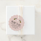 Blush roze Baby tot bijenhoningschoen Bedankjes Labels (In situ)