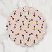 Blush roze Baby tot bijenhoningschoen Bedankjes Labels (Achterkant)