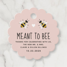 Blush roze Baby tot bijenhoningschoen Bedankjes Labels