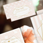 Blush roze Baby zwanen luier Raffle Informatiekaartje