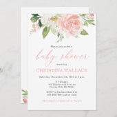 Blush roze Babyschoenen Kaart (Voorkant / Achterkant)