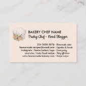 Blush Roze bakkerij Chef Pet gebak Visitekaartje (Achterkant)