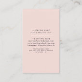 Blush roze bakkerij rustieke bruidstaart fotografi visitekaartje (Achterkant)