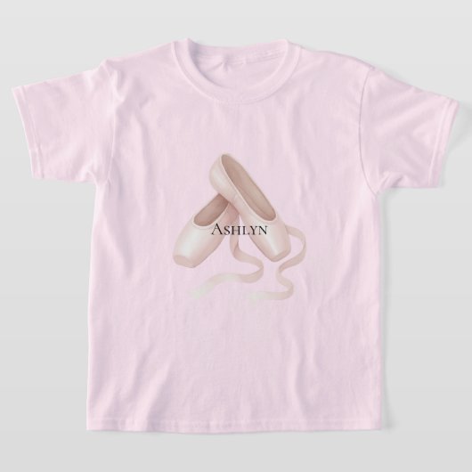 Blush roze balletschoenen t-shirt (Laagn)