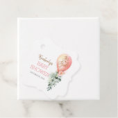 Blush roze ballon Baby shower Dank je wel Bedankjes Labels (In situ)