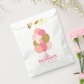Blush roze ballonnen Laten we verjaardag vieren Bedankzakje (Gezegeld)
