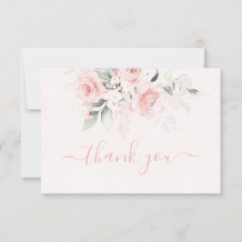 Blush roze bedankkaart