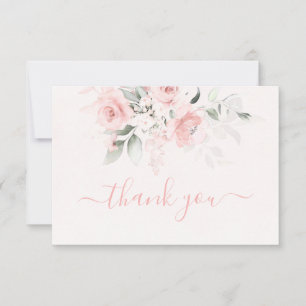 Blush roze bedankkaart