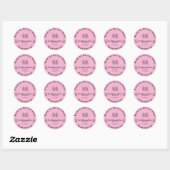 Blush Roze Bedankt voor je bestelling voedingsbedr Ronde Sticker (Vel)