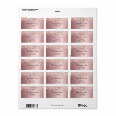Blush roze bedrijfsadres logo retouradres etiket (Full Sheet)