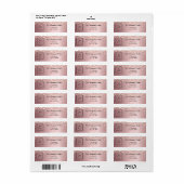 Blush roze bedrijfsadres logo retouradres etiket (Full Sheet)