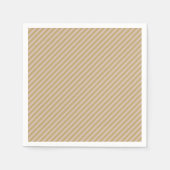 Blush roze beige & licht gouden strepen partij servet (Voorkant)
