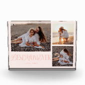 Blush roze beste mam ooit collage fotoblokken (Voorkant)