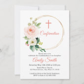 Blush roze bevestiging kaart (Voorkant)