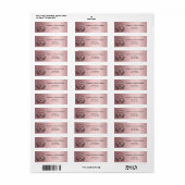 Blush roze bewaart het label van het datumretourad (Full Sheet)