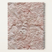  blush roze bewerkt leder planner (Achterkant)