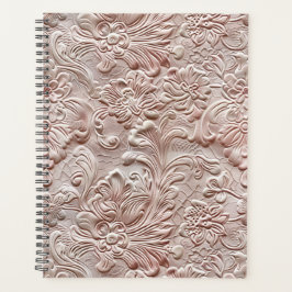  blush roze bewerkt leder planner