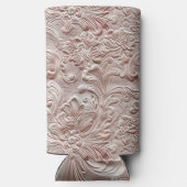  blush roze bewerkt leder seltzer blikjeskoeler (Achterkant)