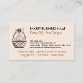Blush Roze bijtende koekjes Koekjes Donut Visitekaartje (Achterkant)