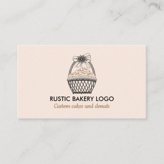 Blush Roze bijtende koekjes Koekjes Donut Visitekaartje (Voorkant)