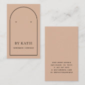 Blush roze & Black Arch Earch Display Card Visitekaartje (Voorkant / Achterkant)
