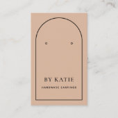 Blush roze & Black Arch Earch Display Card Visitekaartje (Voorkant)