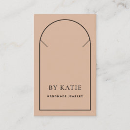 Blush roze & Black Minimale Ketting Display Card Visitekaartje