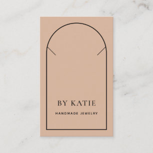Blush roze & Black Minimale Ketting Display Card Visitekaartje
