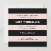 Blush roze & Black Modern Retro Sweet Sixteen Kaart (Voorkant)