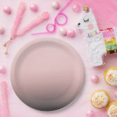 Blush roze & Black Ombre Modern Chic Wedding Papieren Bordje (Feest)